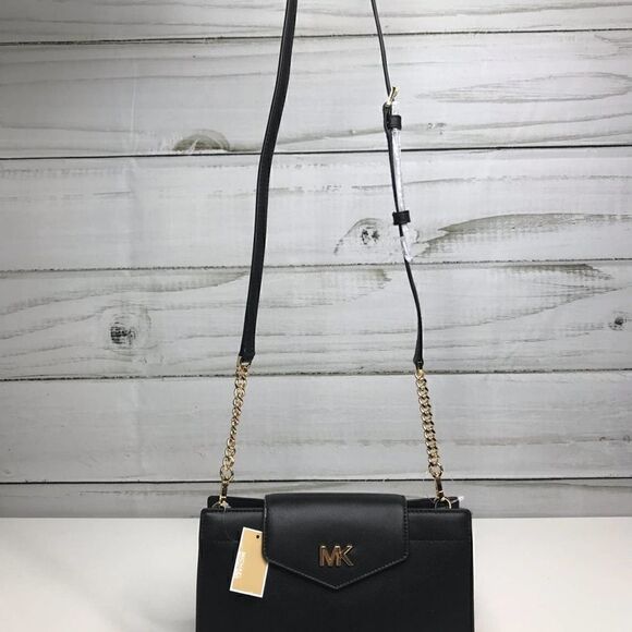 MICHAEL KORS MOTT . CLUTCH XBODY BLACK NWT - Picture 7 of 8